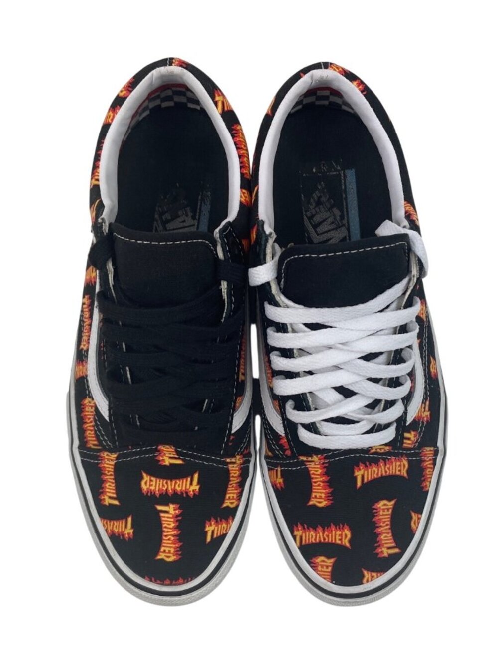 Vans x Thrasher Skate Old School Shoes Black Multi Logo Men’s Size 10 - Picture 5 of 13